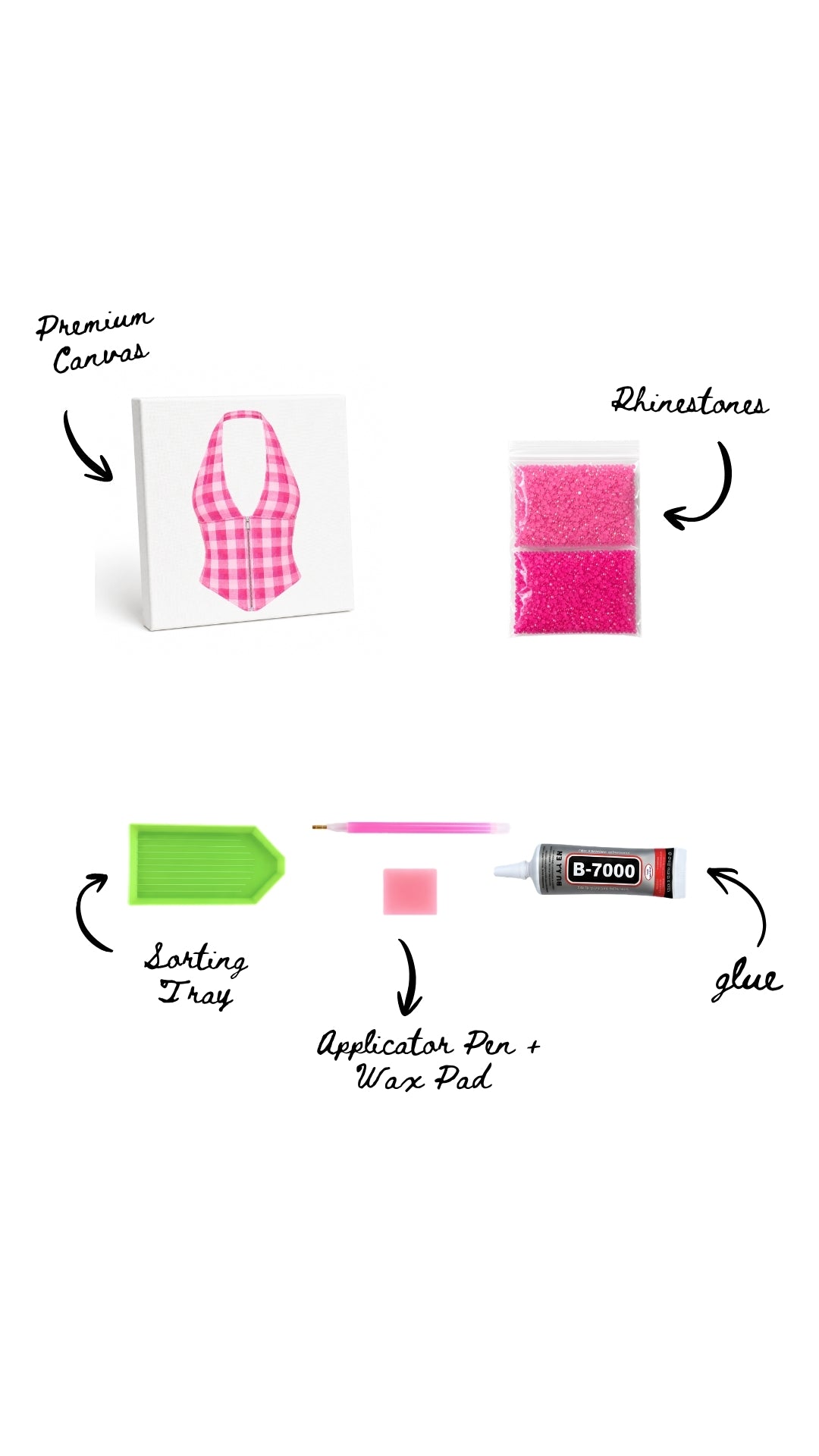 Pink Halter Top Bedazzle Kit